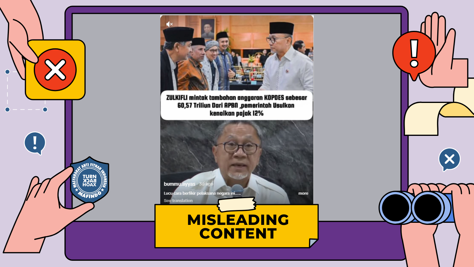 [HOAKS atau FAKTA]: Zulhas Minta Tambah Anggaran Koperasi Desa Rp 60 Triliun dari APBN