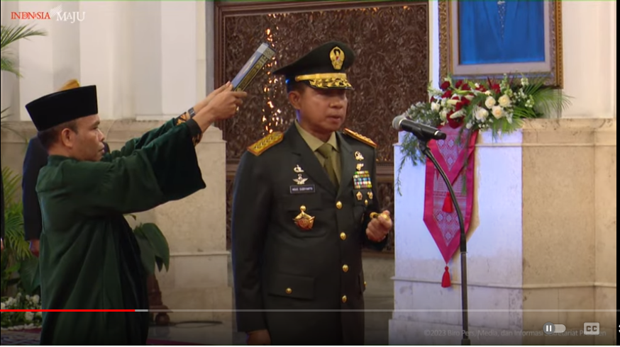 Presiden Jokowi Lantik Jenderal Agus Subiyanto Jadi Panglima TNI