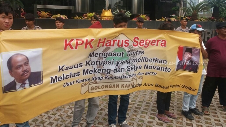 Aktivis Minta KPK Bersihkan Golkar dari Setnov dan Mekeng