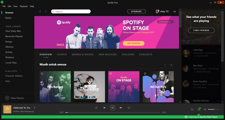 spotify on stage