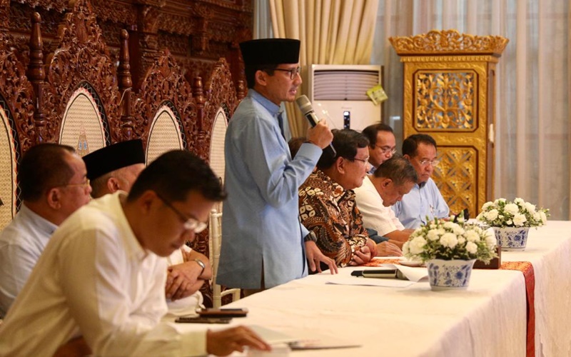 Sandiaga Uno turut hadir dalam pemaparan kecurangan Pilpres 2019 kepada media asing