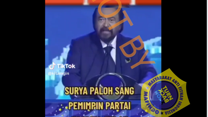 [HOAKS atau FAKTA] : Surya Paloh Menyesal dan Bersalah Mengusung Anies di Pilpres