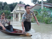 Kapolda Babel Tinjau Lokasi Banjir