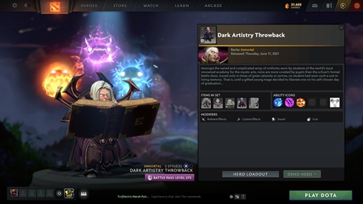 Valve Rilis Battle Pass Nemestice, Hadirkan Arcana Spectre