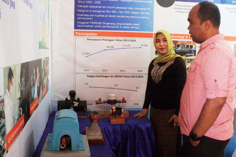 Teknologi IPA Aetra dipamerkan di HUT Kabupaten Tangerang Ke-73. (MP/Widi Hatmoko)