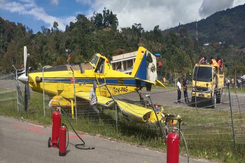 Pesawat Pelita Air Tergelincir di Bandara Karubaga, tidak Ada Korban Jiwa