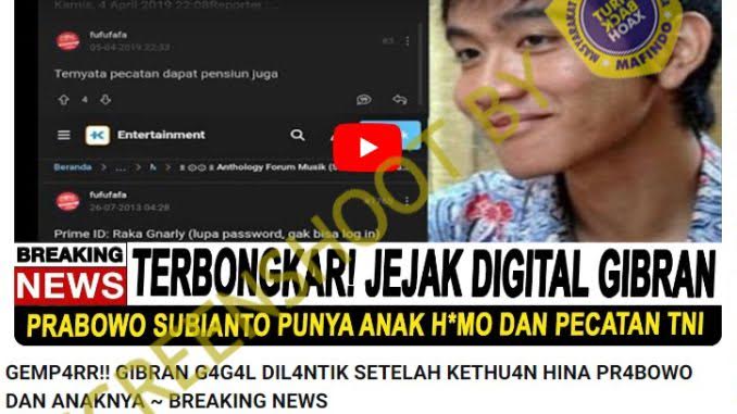 [HOAKS atau FAKTA]: Gibran Batal Dilantik karena Singgung Prabowo dan Anakny