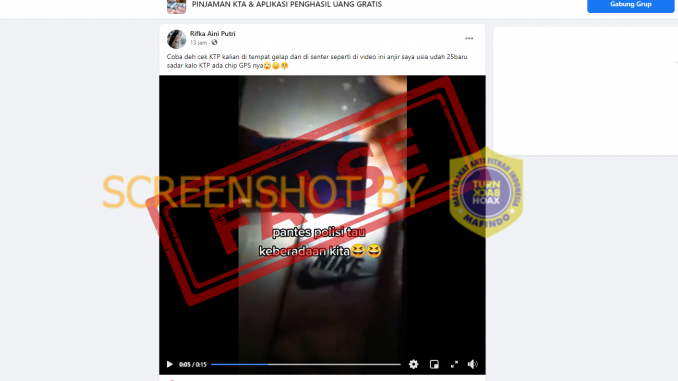 Tangkapan layar soal e-ktp (Foto: Mafindo)