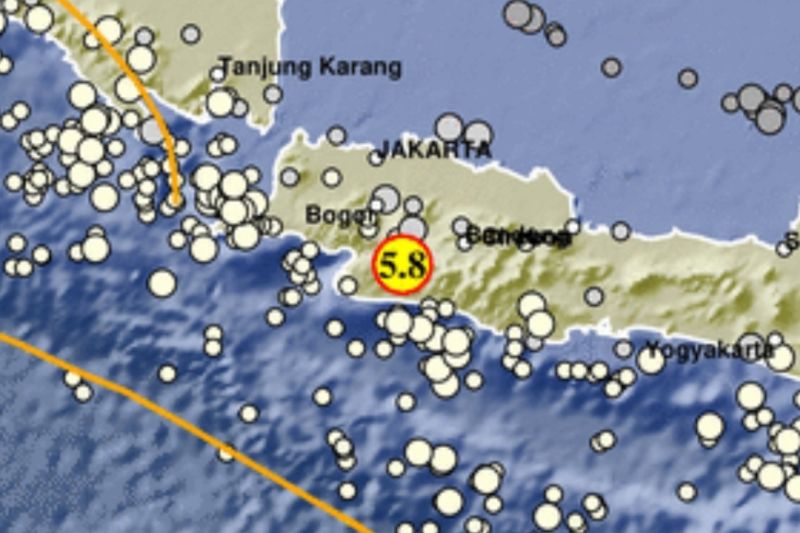 Gempa 5,8 di Sukabumi Akibat Patahan Batuan Dalam Lempeng Indo-Australia