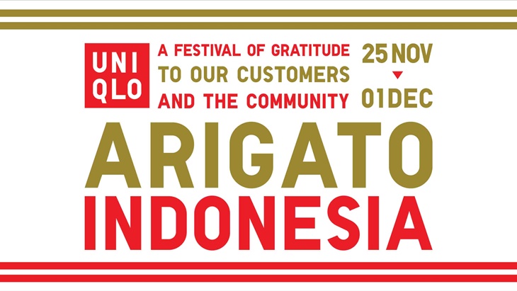 UNIQLO Siapkan Penawaran Menarik di 'Arigato Indonesia Promotion Week'