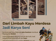 Dari Limbah Kayu Merdesa Jadi Karya Seni 