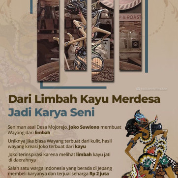Dari Limbah Kayu Merdesa Jadi Karya Seni 