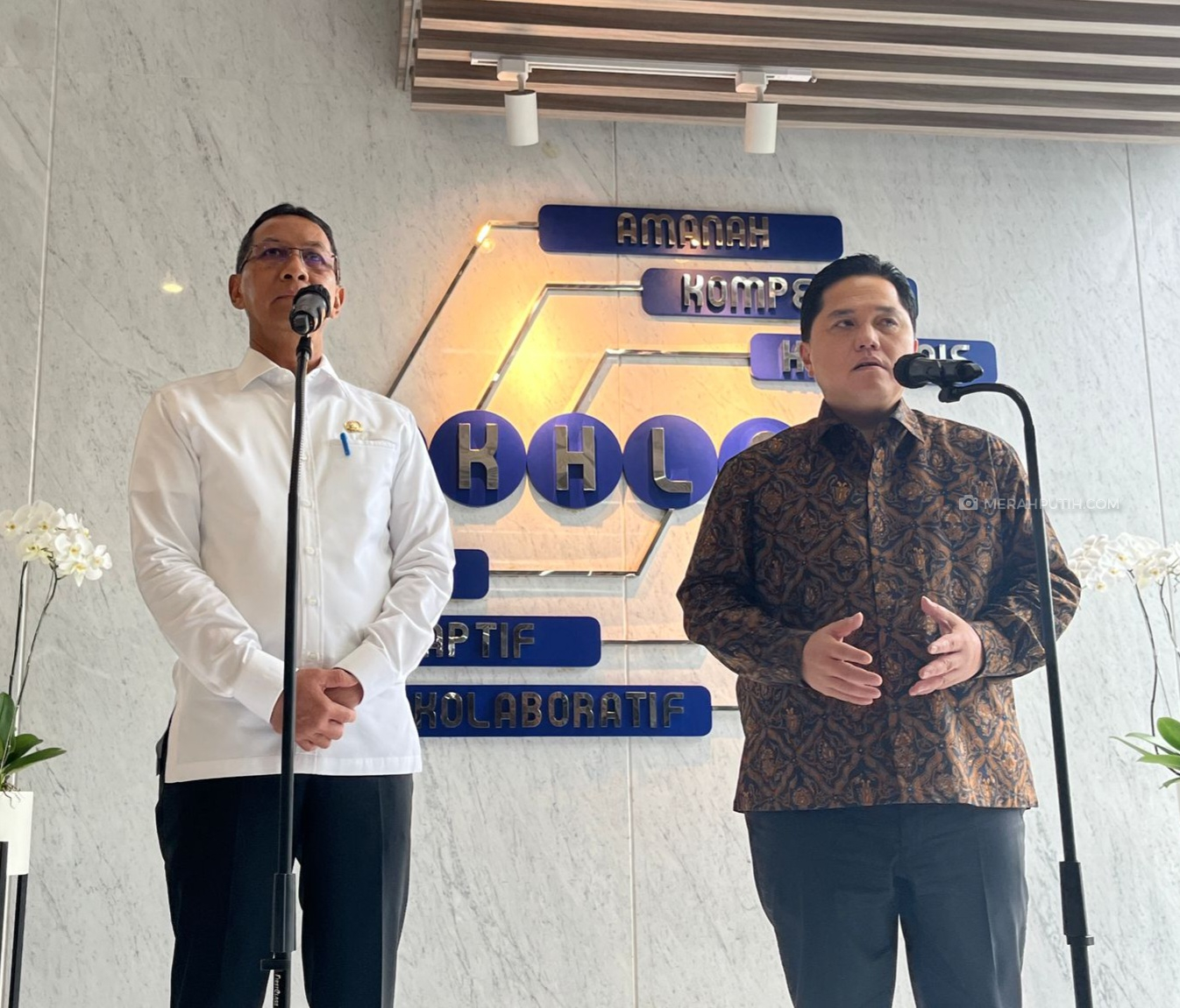 Heru Budi Temui Erick Thohir, Bahas Integrasi Transportasi Umum
