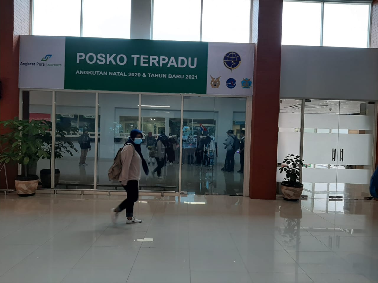 Posko angkutan di Bandara Adi Soemarmo, Solo, Jawa Tengah. (MP/Ismail)
