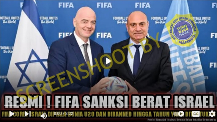 [HOAKS atau FAKTA]: Israel Resmi Dapat Sanksi Berat dari FIFA