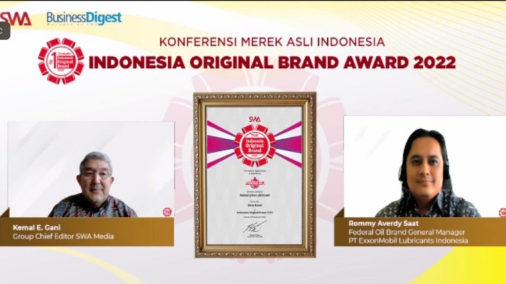 Federal Oil Raih Indonesia Original Brand Award 2022