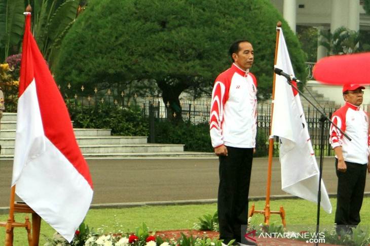 Presiden Jokowi di Istana Kepresiden Bogor, Rabu (27/11/2019). (ANTARA/Bayu Prasetyo)