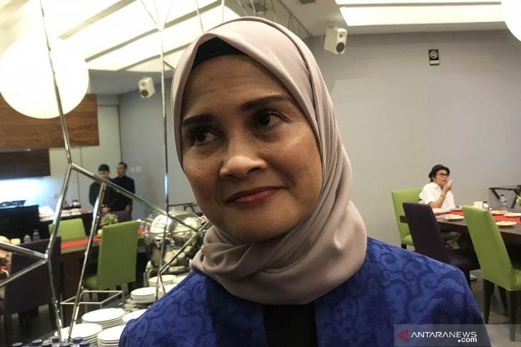 Juru Bicara Kementerian Perhubungan, Adita Irawati, di gelaran Siberkreasi di Jakarta, Sabtu (5/10/2019). ANTARA/Arindra Meodia.