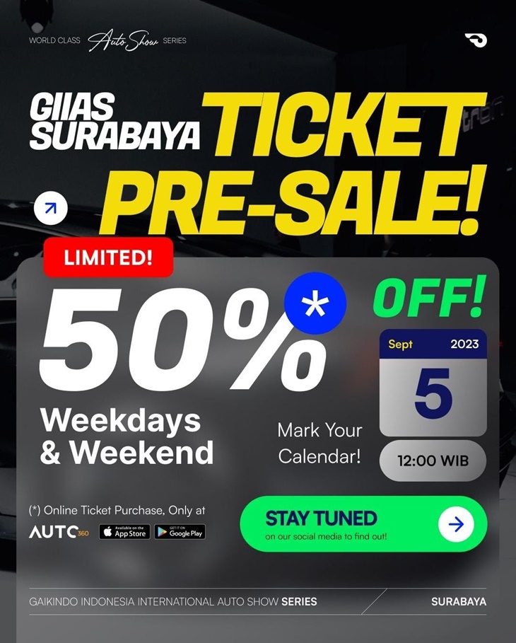 Tiket Pre-Sale GIIAS Surabaya Mulai Dijual