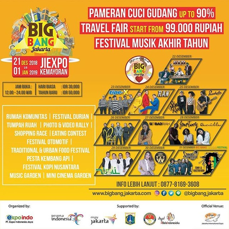 Bazaar BIG BANG Jakarta. (Foto: (instagram.com/bigbangjakarta)