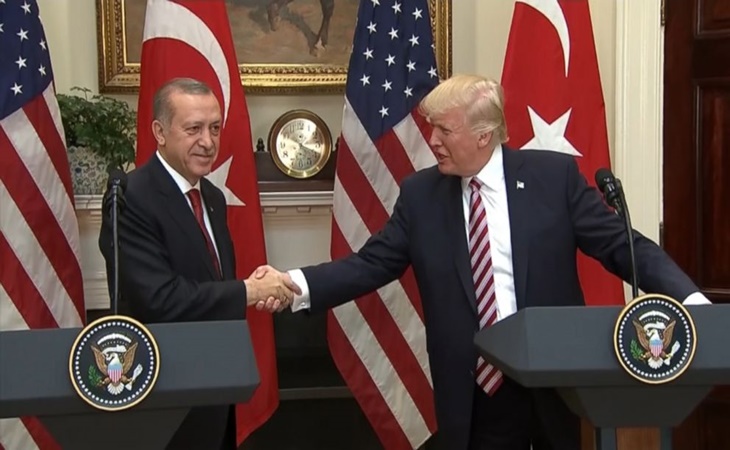 Presiden Turki Erdogan bersama Presiden AS Donald Trump diharapkan bisa selesaikan konflik Suriah