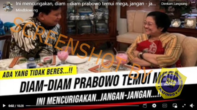 [HOAKS atau FAKTA]: Prabowo Diam-diam Temui Megawati Bahas Gibran