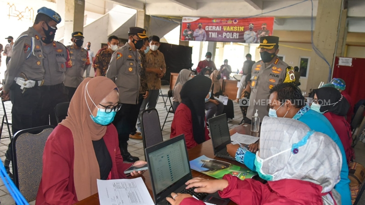 Vaksinasi Massal Polresta Cirebon Menyasar Mahasiswa