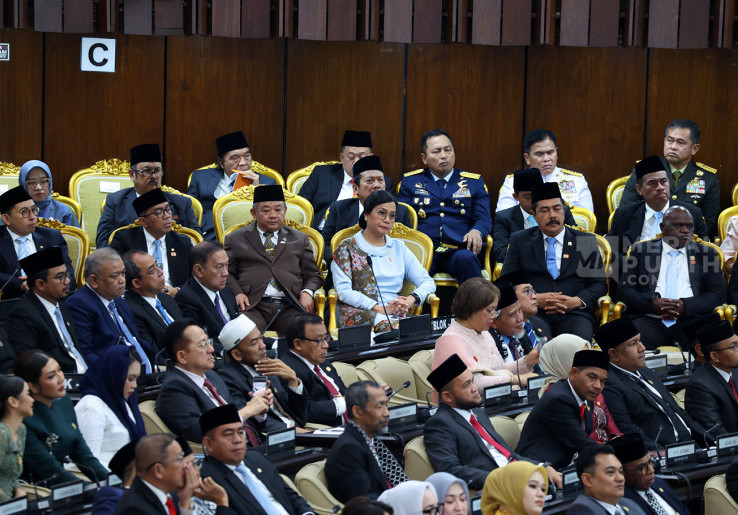 Sejumlah Menteri Kabinet Merah Putih Hadiri Sidang Paripurna DPR Tentang RUU APBN 2026