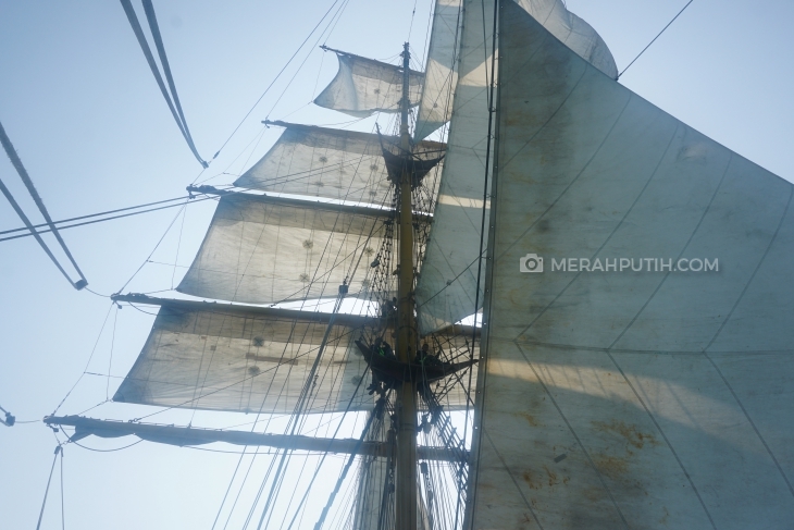 Tiang Bima KRI Dewaruci (MP/Muchammad Yani)