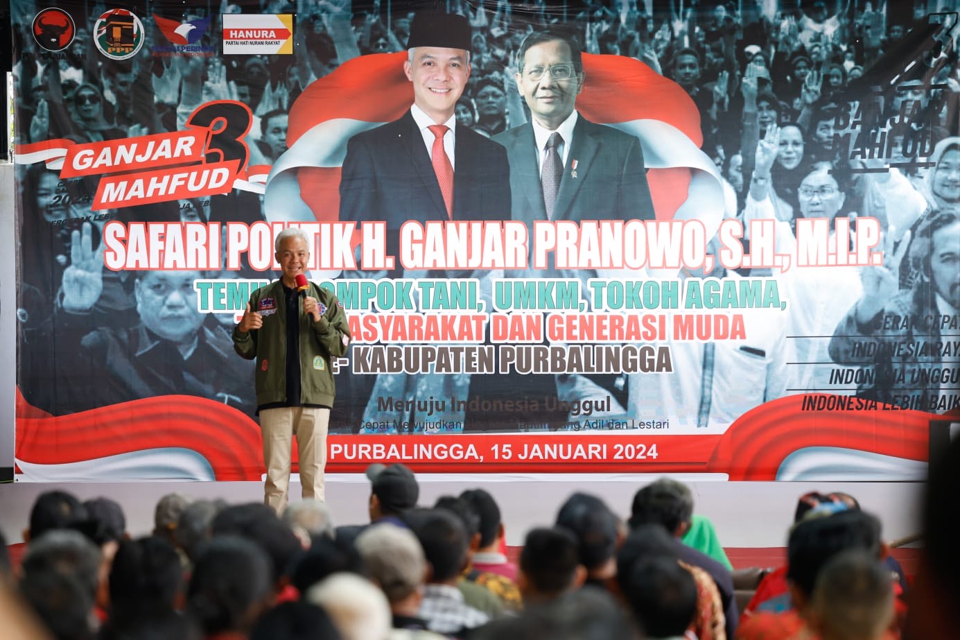 Ganjar Targetkan Kemenangan 70 Persen di Wilayah Purbalingga 