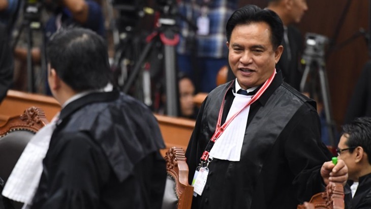 Yusril: Hakim Tolak Semua Dalil Prabowo-Sandi