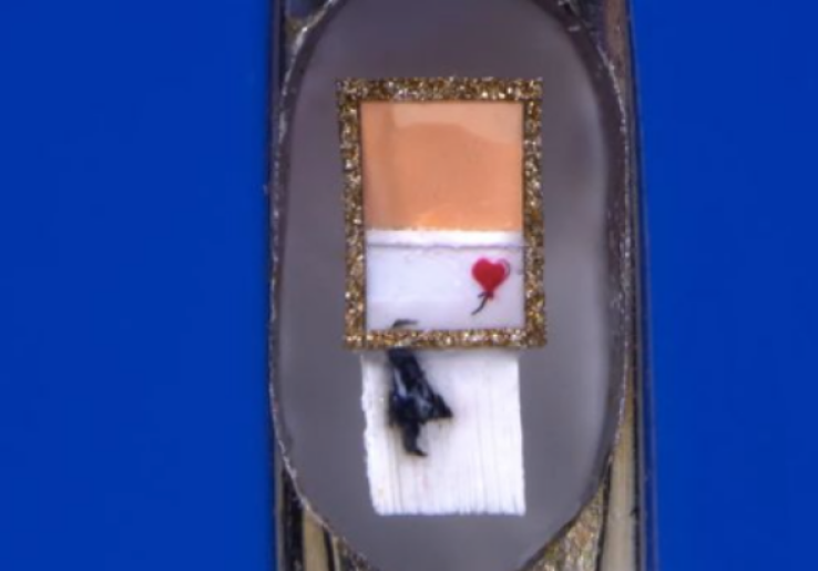 Seniman Inggris Buat Ulang Karya Banksy Jadi Seukuran Lubang Jarum