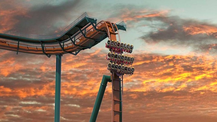 Bikin Histeris! Kamu Bakal Jatuh Vertikal saat Menaiki Roller Coaster Ini