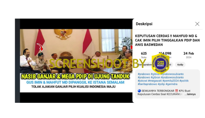 [HOAKS atau FAKTA]: Dipanggil Istana, Cak Imin dan Mahfud MD Pindah Kubu