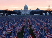 200 Ribu Bendera Hiasi Hari Pelantikan Joe Biden dan Kamala Harris