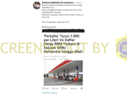 [HOAKS atau FAKTA]: Harga Pertalite Turun Rp 1.800 per Liter