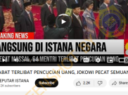 [HOAKS atau FAKTA]: Jokowi Pecat 64 Menteri karena Terlibat Kasus Pencucian Uang