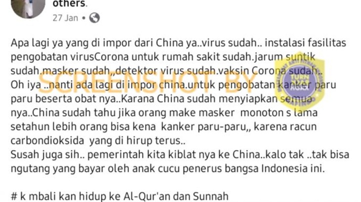 [HOAKS atau FAKTA]: Terlalu Sering Pakai Masker Sebabkan Kanker Paru-paru