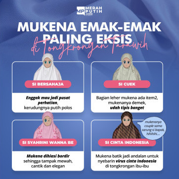 Mukena Emak-Emak Paling Eksis di Tongkrongan Tarawih