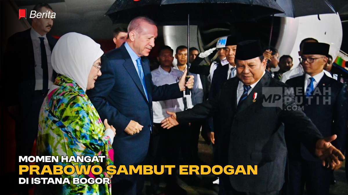 Momen Hangat Prabowo Sambut Erdogan di Istana Bogor