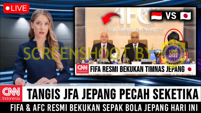 [HOAKS atau FAKTA]: Jepang Didiskualifikasi, Indonesia Lolos Piala Dunia 2026