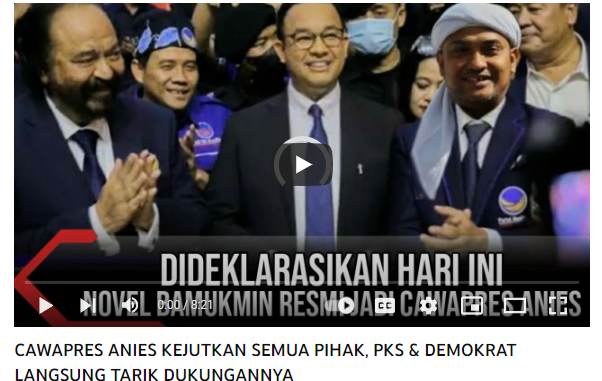 [HOAKS atau FAKTA]: Novel Bamukmin Jadi Cawapres Anies