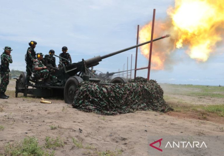 Aksi KSAD Jenderal Maruli di Atas Artileri Berat, Sukses Tembak Jatuh Drone Musuh