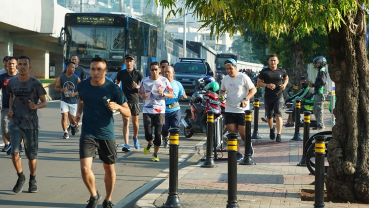 Sandiaga Uno saat berolahraga. (BPN)