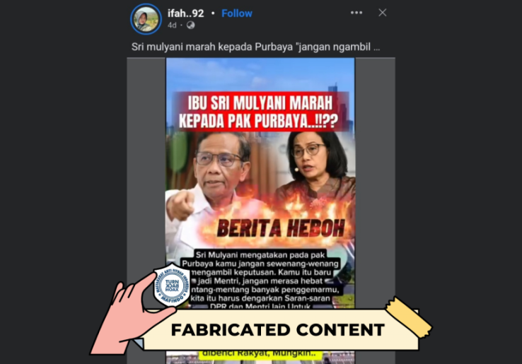 [HOAKS atau FAKTA]: Purbaya Yudhi Sadewa Kena Marah Sri Mulyani Gara-Gara Banyak Penggemar