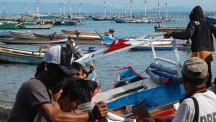 Suasana pinggir pantai. (Antaranews)
