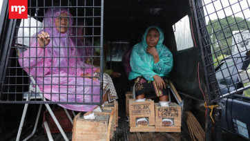 Delapan Hari Dipasung Semen di Depan Istana