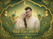 50 Ucapan Selamat Hari Raya Idul Fitri 1447 H, Lengkap dengan Prompt AI Bikin Kartu Ucapan