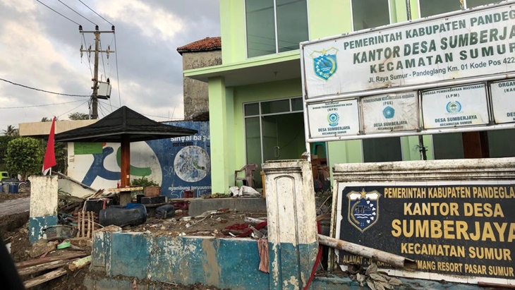 Salah satu lokasi terdampak tsunami Selat Sunda.