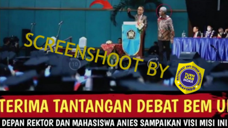[HOAKS atau FAKTA]: Prabowo dan Ganjar Takut Berdebat dengan Anies di UI